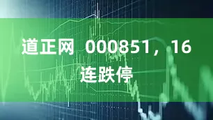 道正网  000851，16连跌停